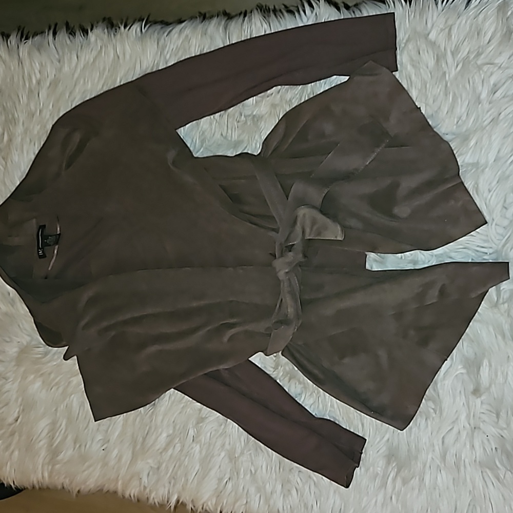 I-N-C International Concepts Faux Suede Cardigan – Size Small